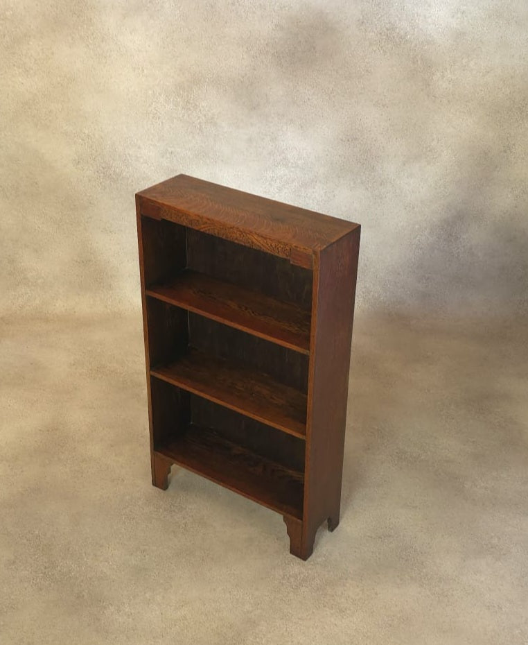 Antique Oak Arts & Crafts Bookcase Small Bookshelf