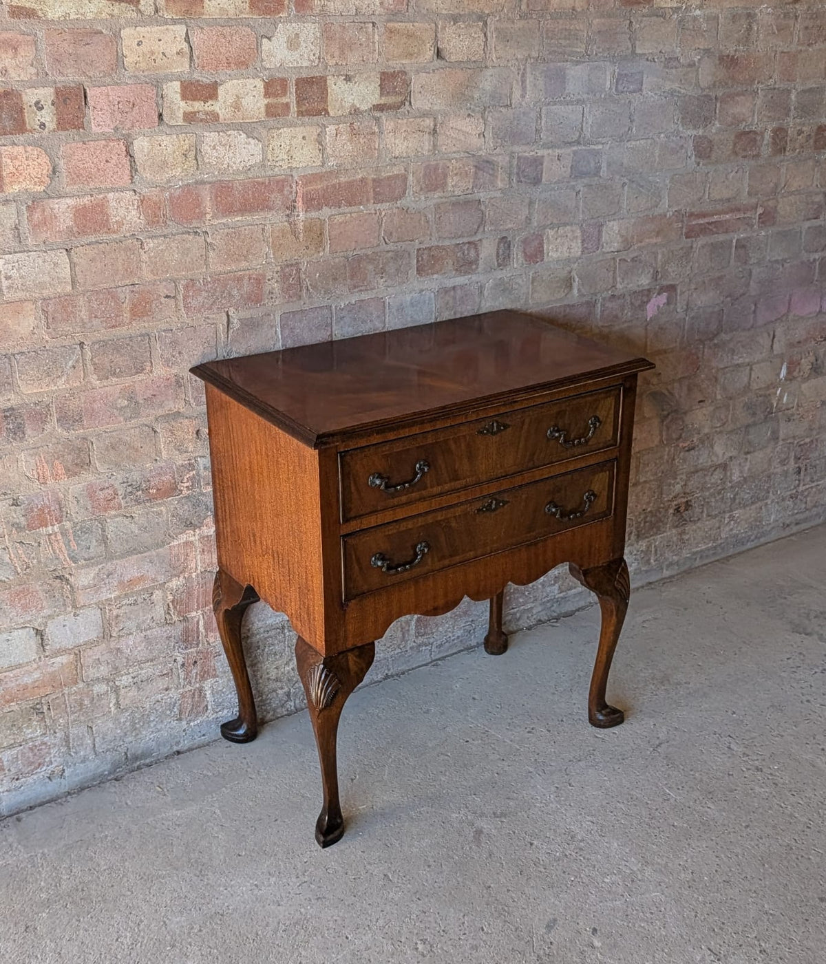 Vintage Reproduction Mahogany Low Boy Hall Table