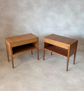 Pair Of Mid Century Alfred Cox Walnut Bedside Tables 1960s