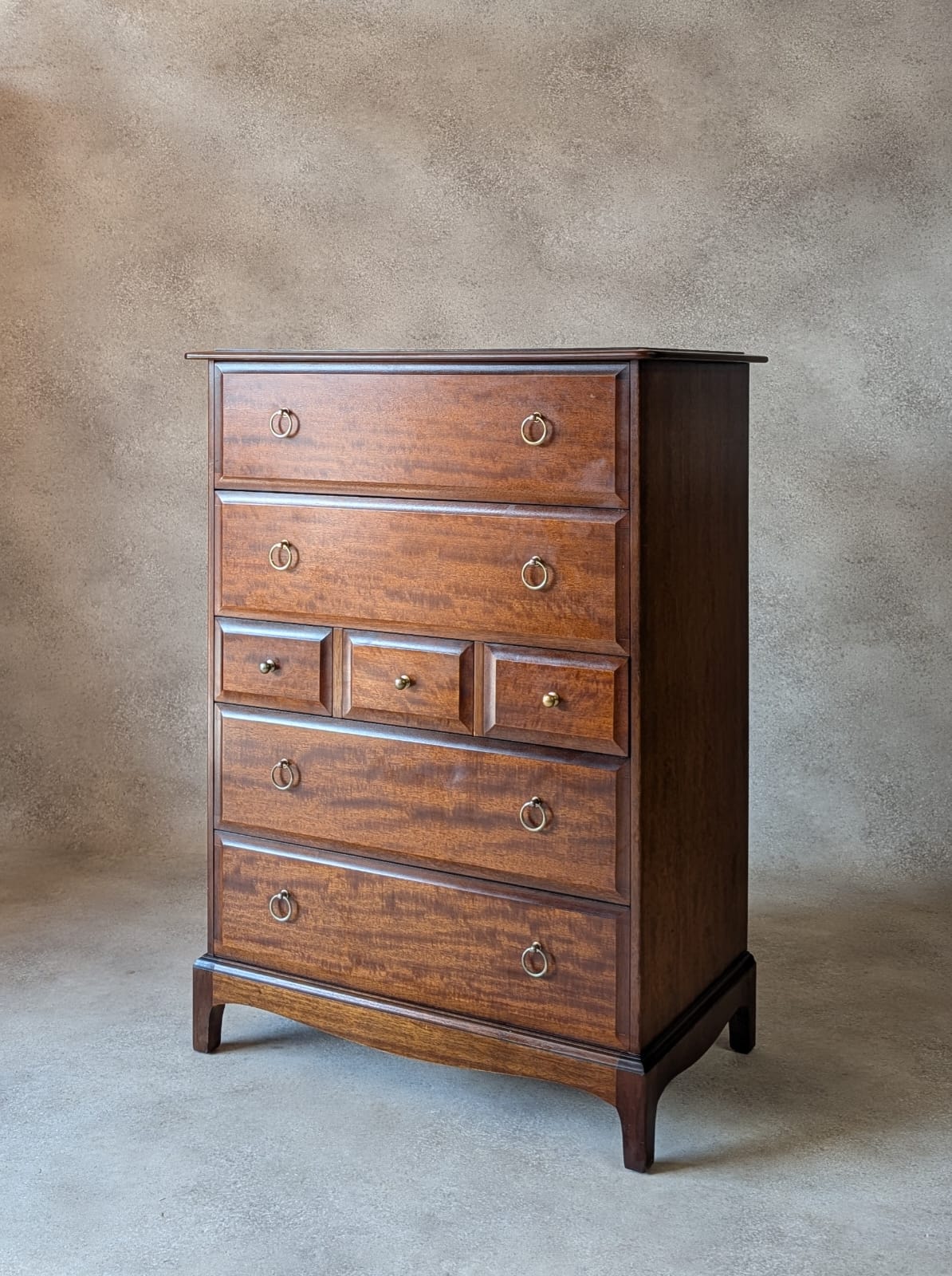 Vintage Stag Minstrel Tallboy Chest Of Drawers