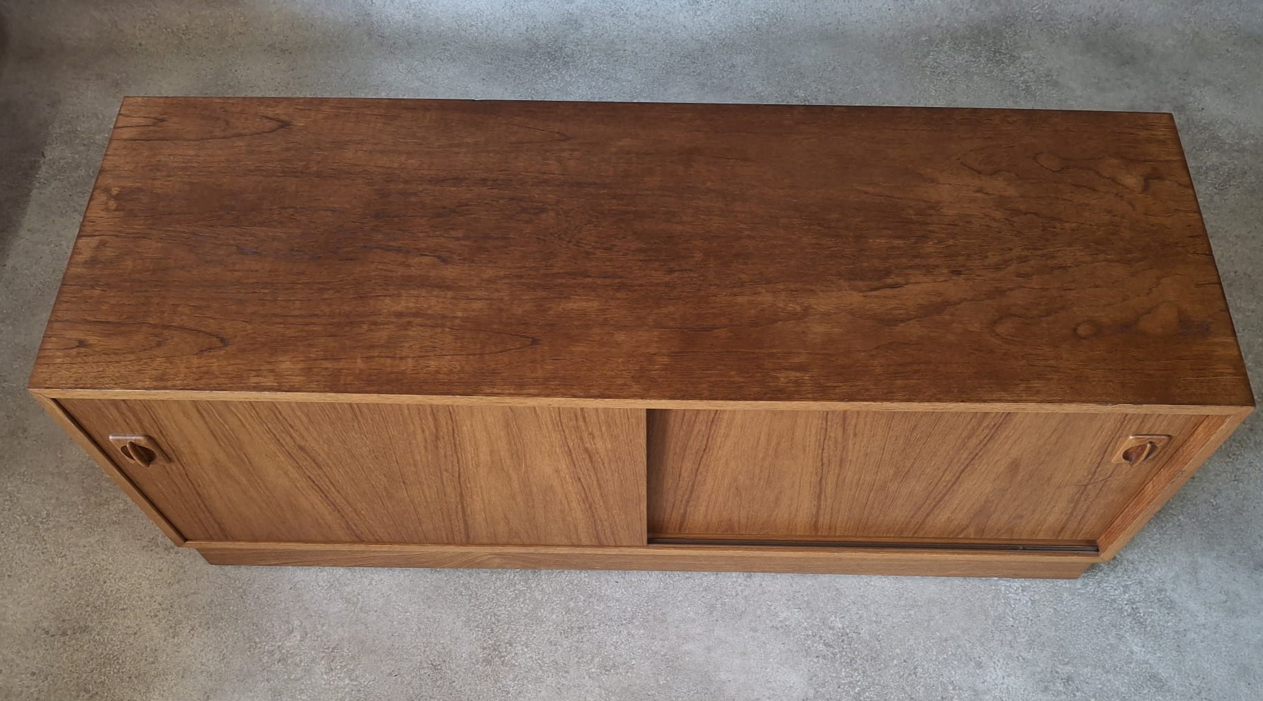 Mid Century Teak Vinyl Record Cabinet 1960s Low Sideboard