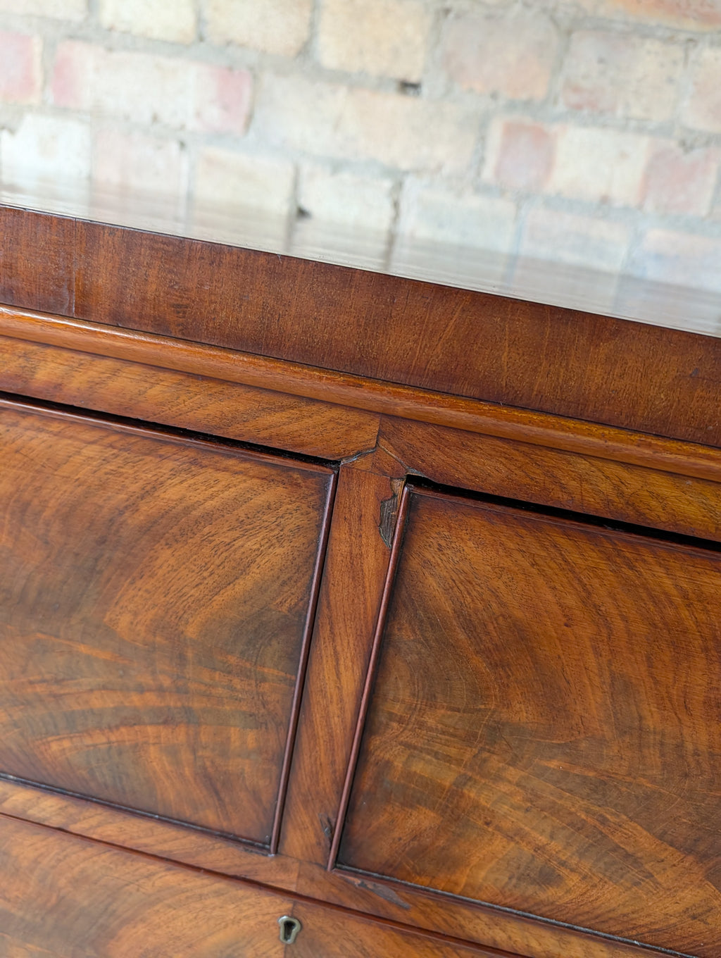 Antique Victorian Flame Mahogany Chest Of Drawers Large 2 Over 3 Tallboy C.1880