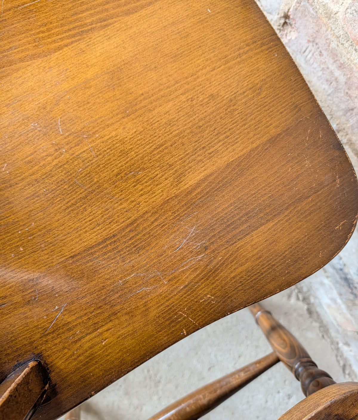 Set Of 6 Vintage Elm & Ash Wheelback Windsor Dining Chairs Includes 2 Carvers