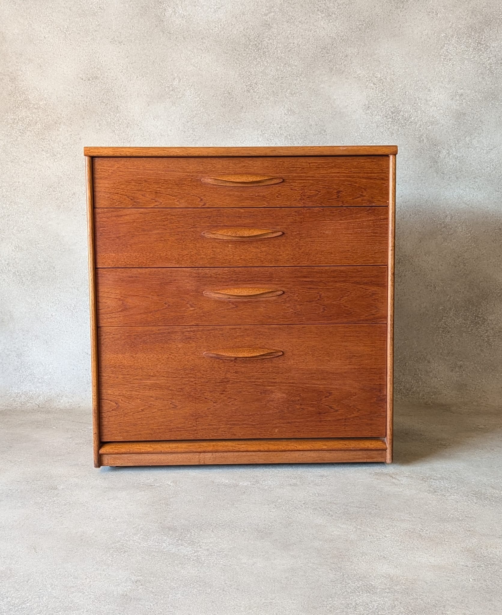 Mid Century Teak Austinsute Chest Of Drawers Vintage Frank Guille 4 Drawer Chest