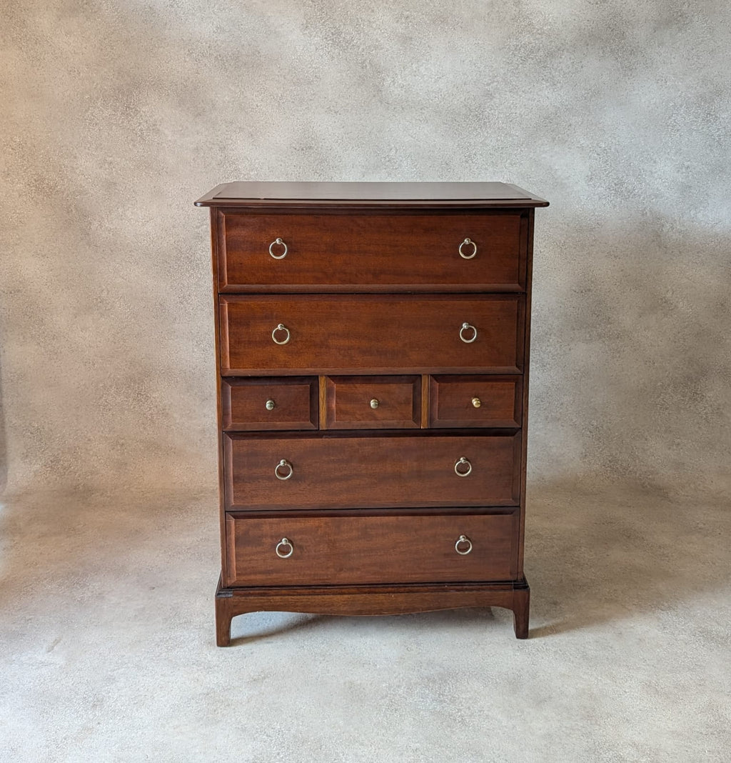 Vintage Stag Minstrel Tallboy Chest Of Drawers