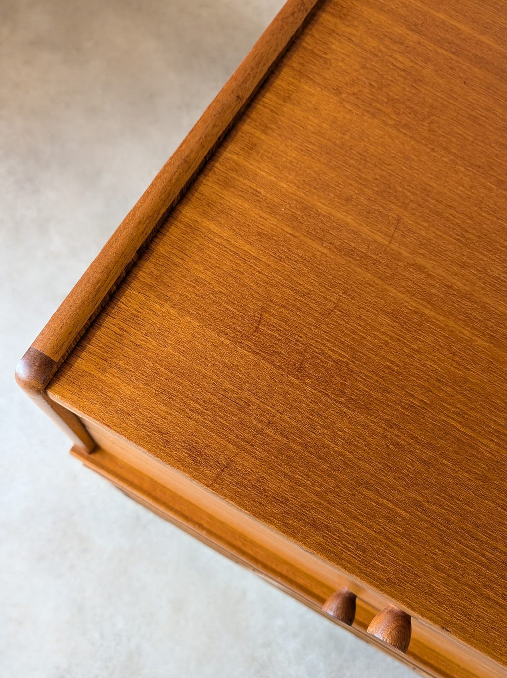 Mid Century Nathan Parker Knoll Teak Compact Sideboard 1970s