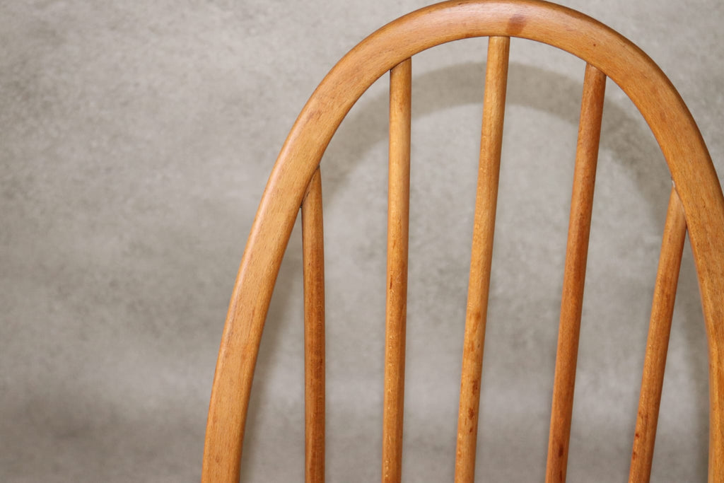 Pair Of Mid Century Ercol Elm & Beech Quaker Dining Chairs
