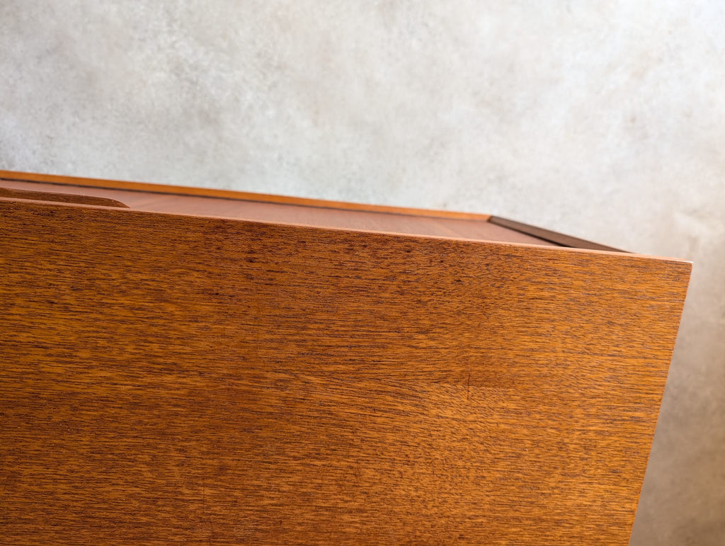Mid Century Dynatron Teak Record Cabinet /Vinyl LP Storage Media Cupboard 1960s