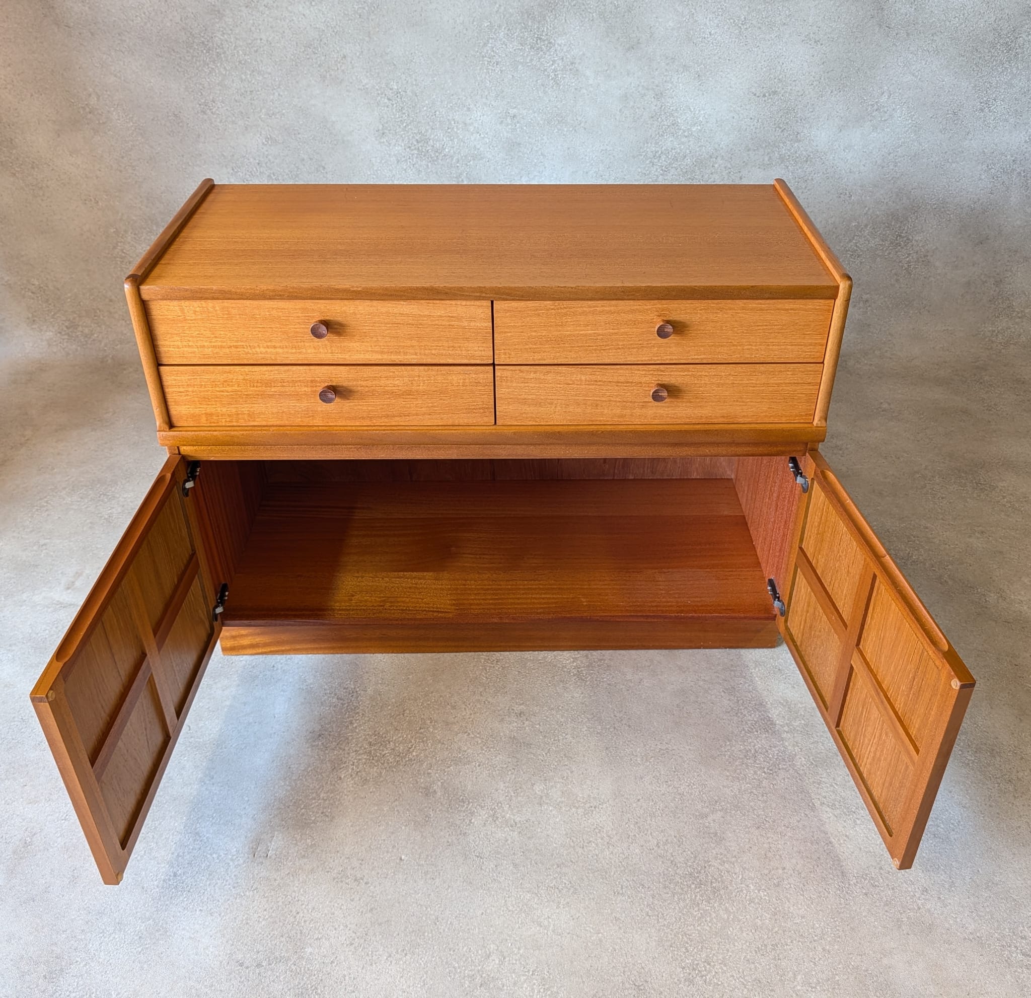 Mid Century Nathan / Parker Knoll Teak Compact Sideboard 1970s