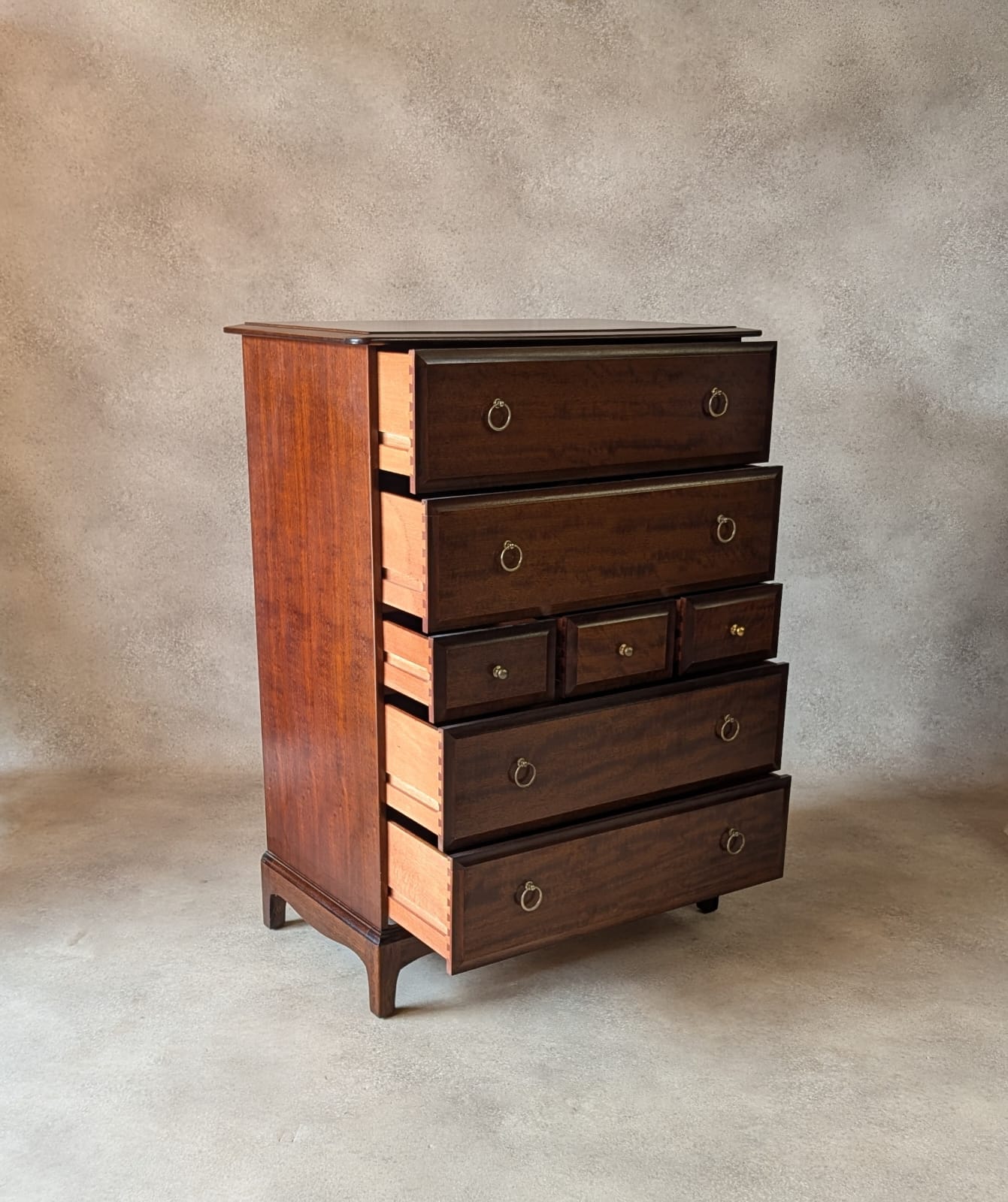 Vintage Stag Minstrel Tallboy Chest Of Drawers