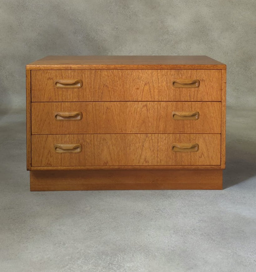 Mid Century G Plan Fresco Teak Chest Of Drawers - 3 Drawer Chest