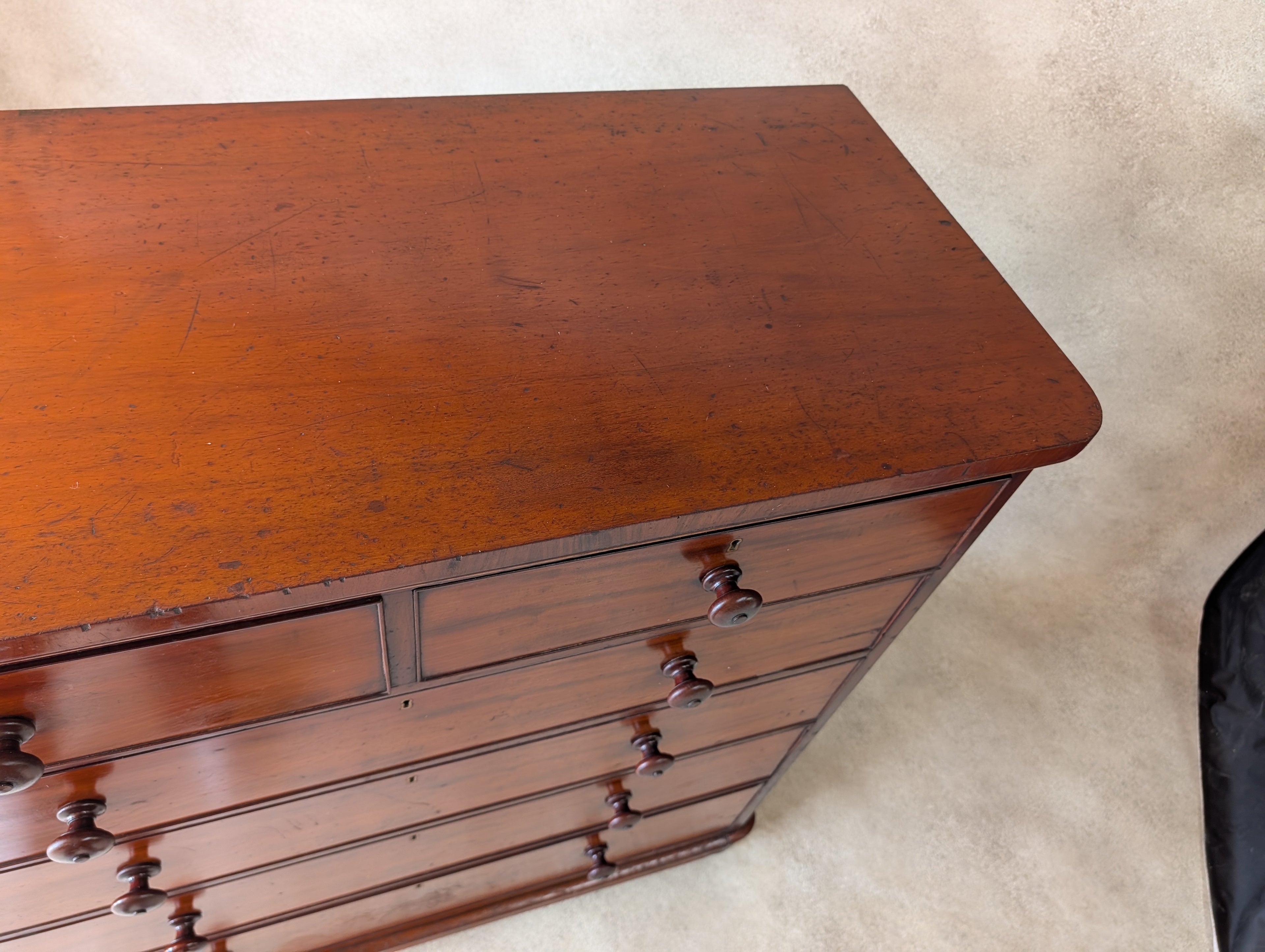 Victorian Mahogany Chest Of Drawers Antique 19th Century Tall Bedroom Drawers
