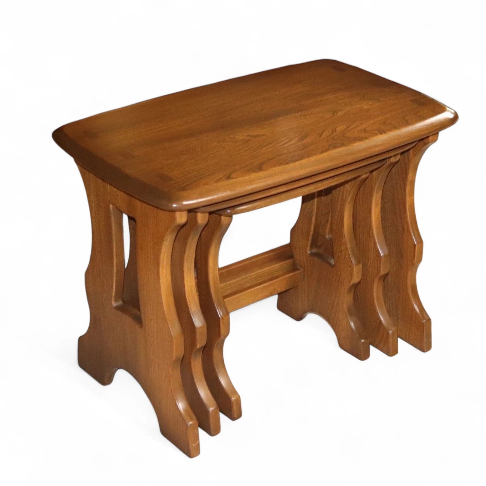 Vintage Ercol 'Golden Dawn' Elm Nest of Tables