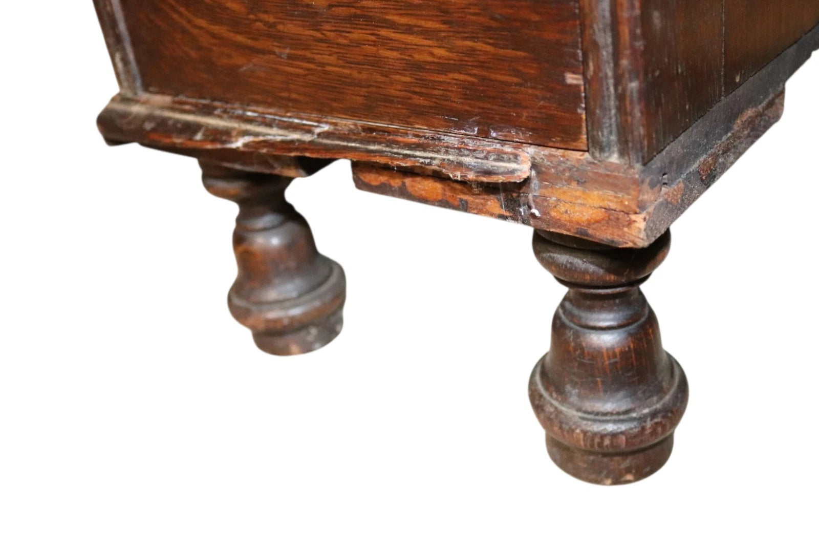 Antique George III Style Oak Small Knee Hole Writing Desk
