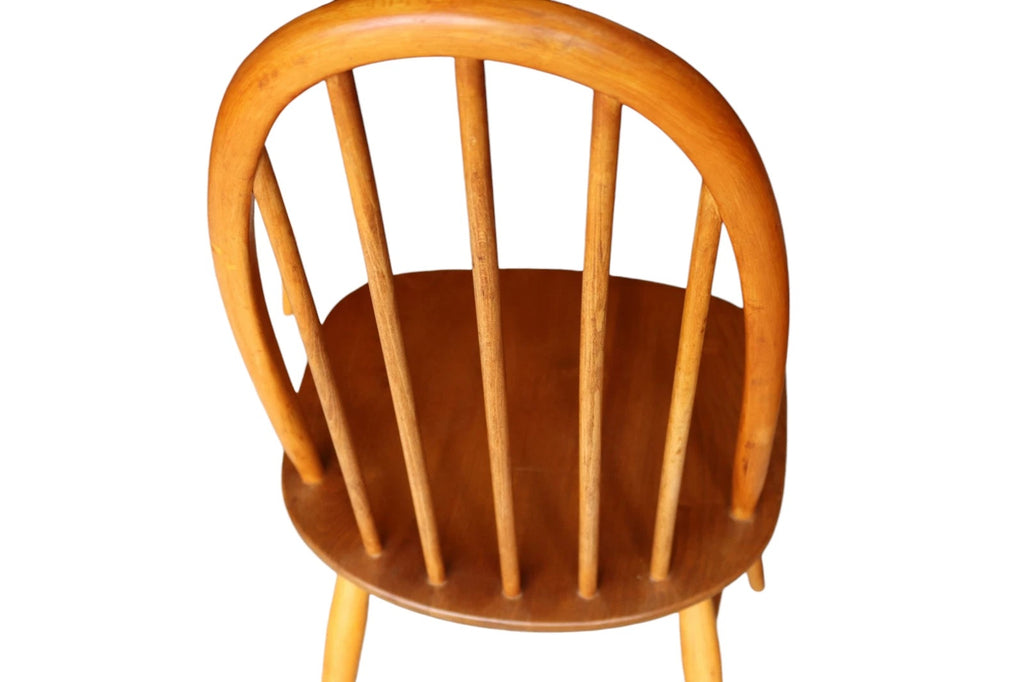 Vintage set of 4 Ercol Blonde Quaker Dining Chairs