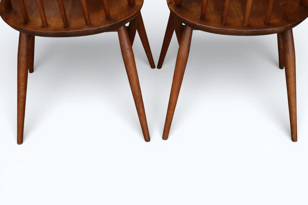 Set Of 4 Mid Century Ercol Goldsmith Dining Chairs - Elm & Beech 1960s