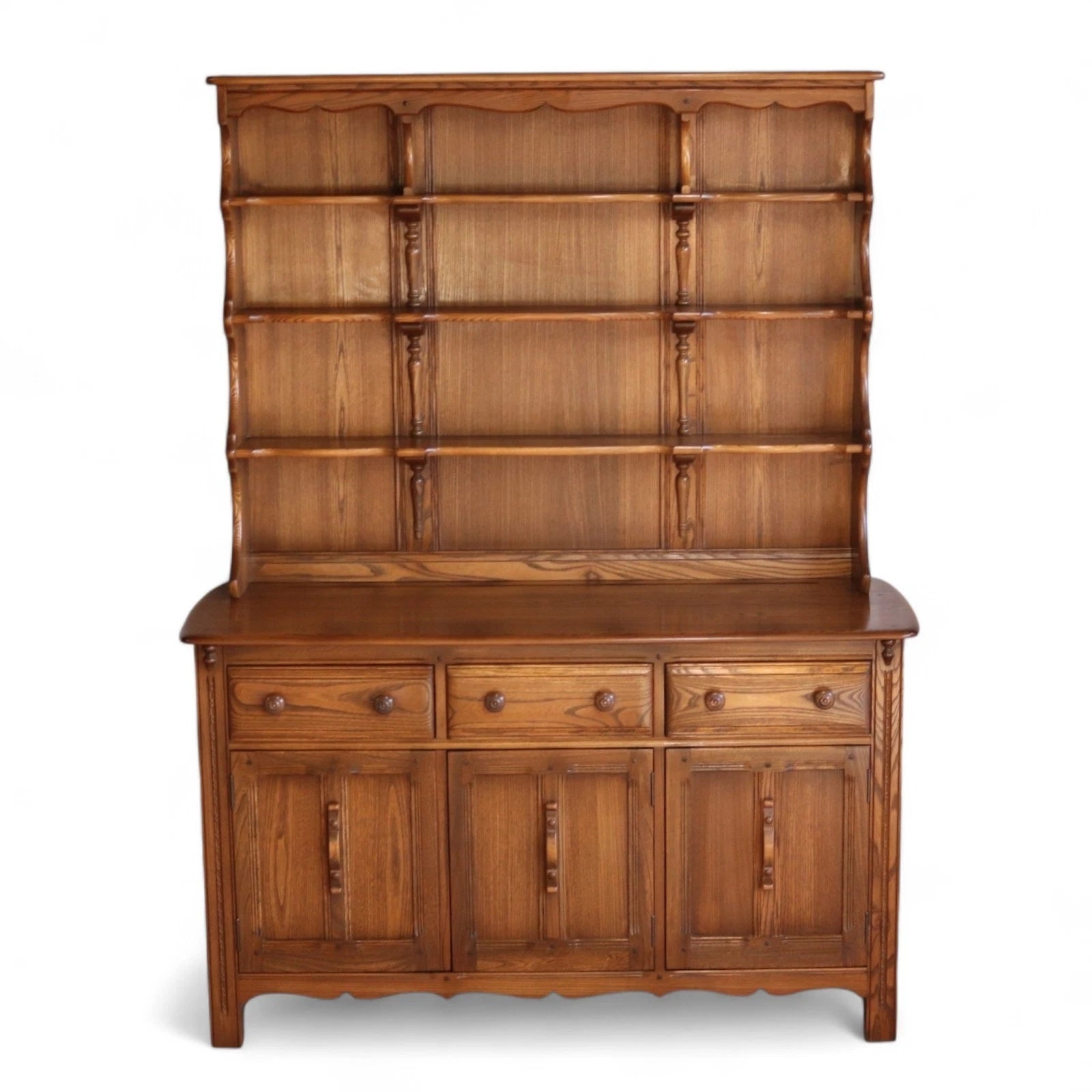 Vintage Ercol Lavenham Dresser Model 962 Elm Golden Dawn High Plate Rack