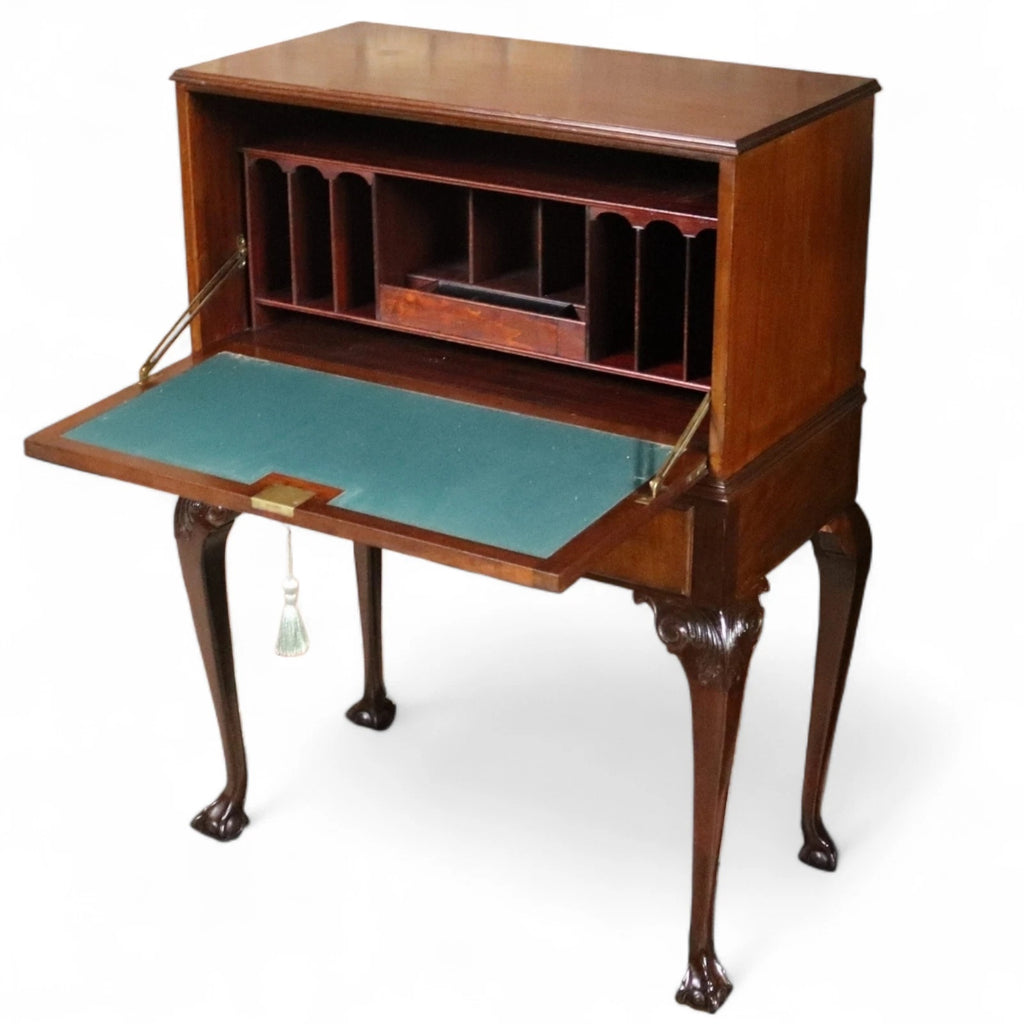Victorian Antique Mahogany Queen Anne Style Writing Bureau C.1900