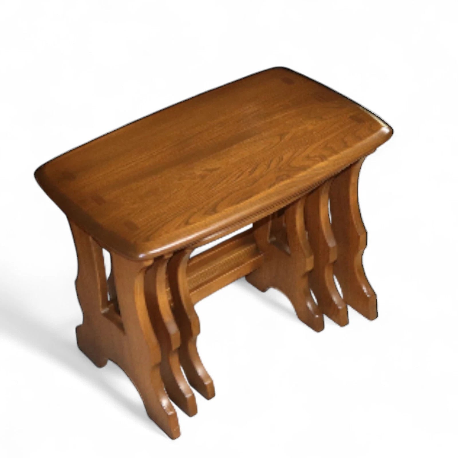 Vintage Ercol 'Golden Dawn' Elm Nest of Tables
