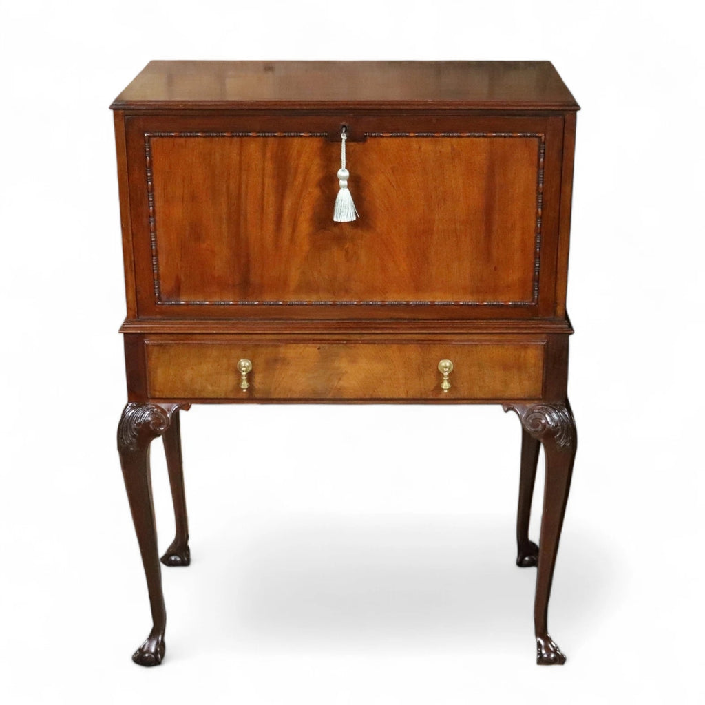 Victorian Antique Mahogany Queen Anne Style Writing Bureau C.1900