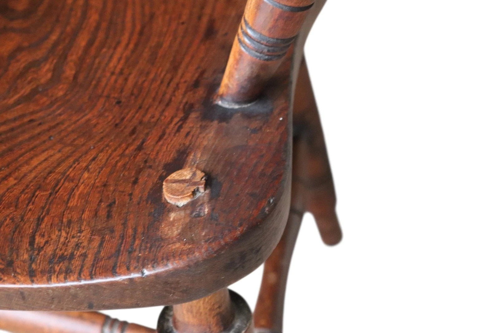 Victorian Smoker’s Bow Chair c.1880 - Elm & Beech - Captains Chair