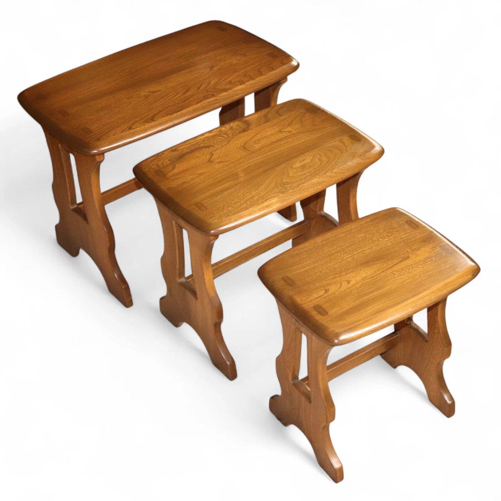 Vintage Ercol 'Golden Dawn' Elm Nest of Tables