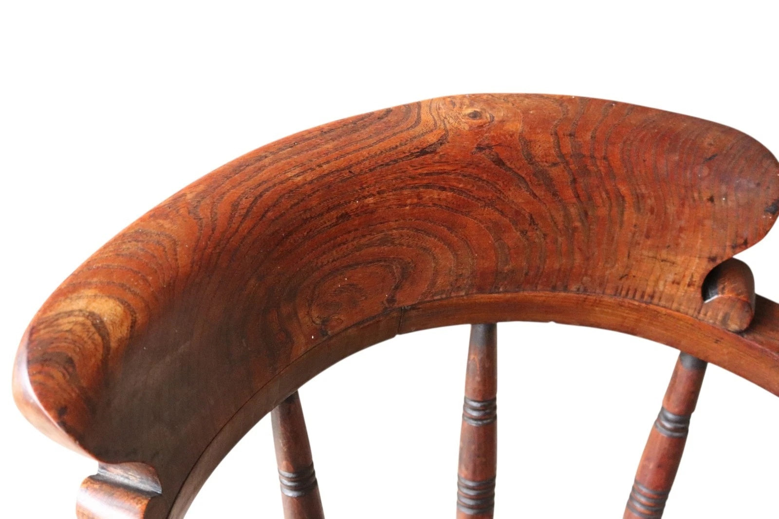 Victorian Smoker’s Bow Chair c.1880 - Elm & Beech - Captains Chair
