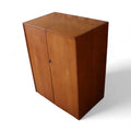Mid Century Teak Newcraft Home Office Magic Box Style Foldaway Desk Cabinet