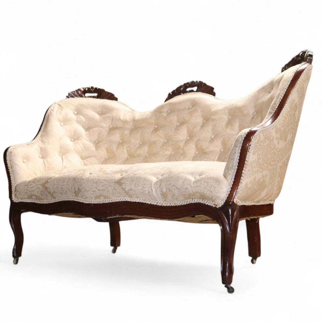 Victorian Rosewood Double Ended Small Sofa Antique Settee