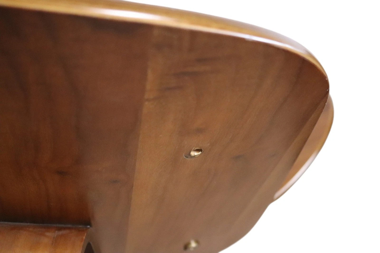 Mid Century Modern Walnut & Black Vinyl Shell Chair - Hans J. Wegner STYLE