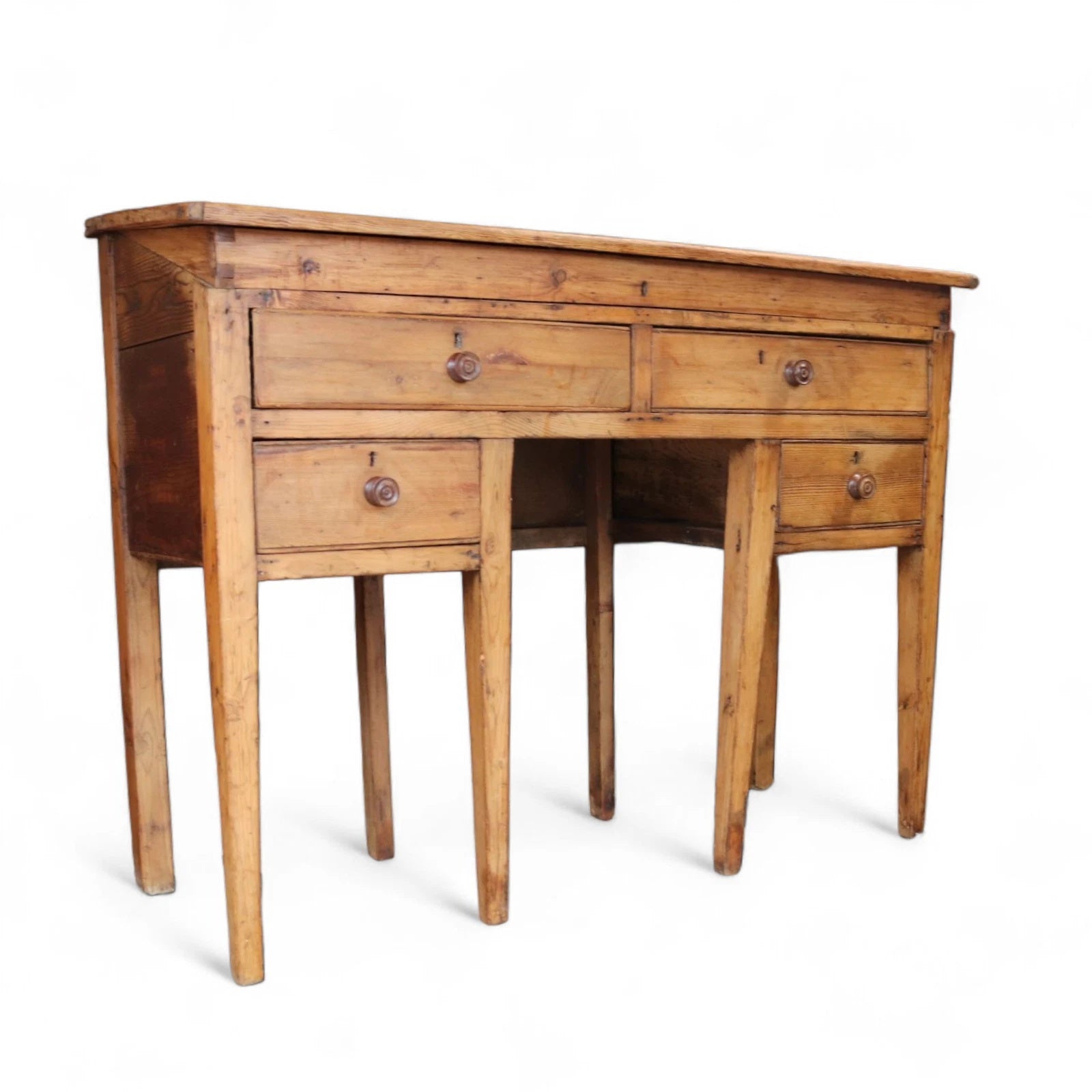 Victorian Antique Pine Clerks Desk Sloped Top Standing Desk