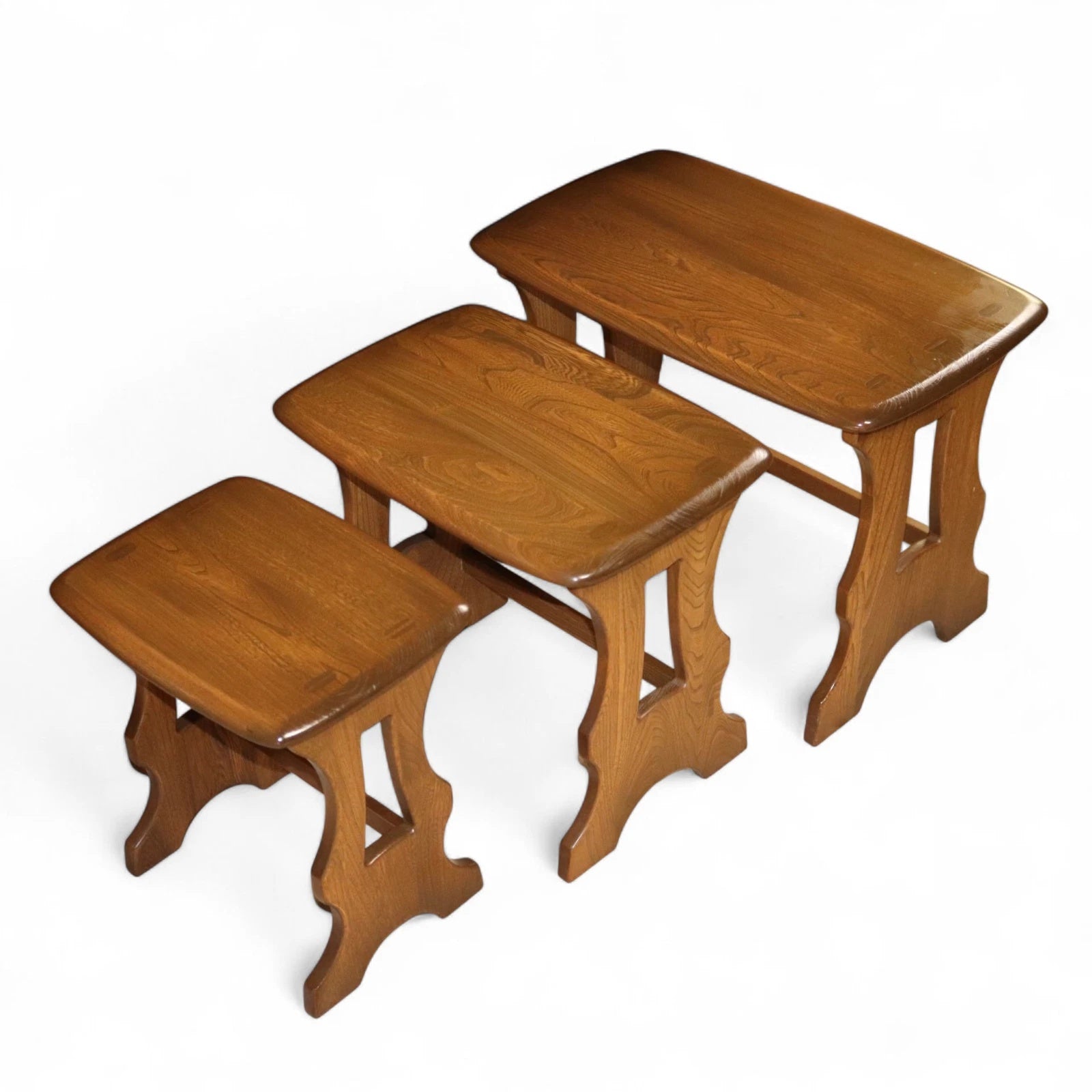 Vintage Ercol 'Golden Dawn' Elm Nest of Tables