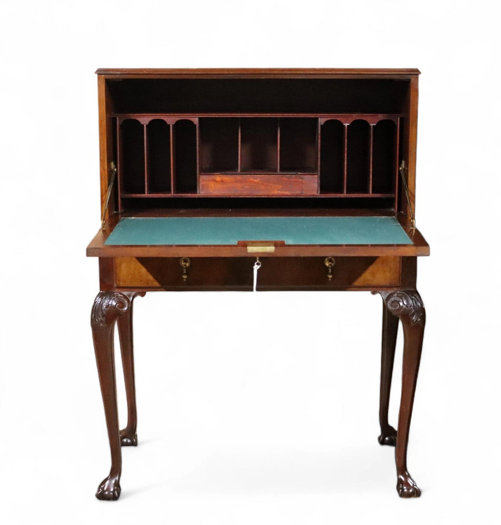 Victorian Antique Mahogany Queen Anne Style Writing Bureau C.1900