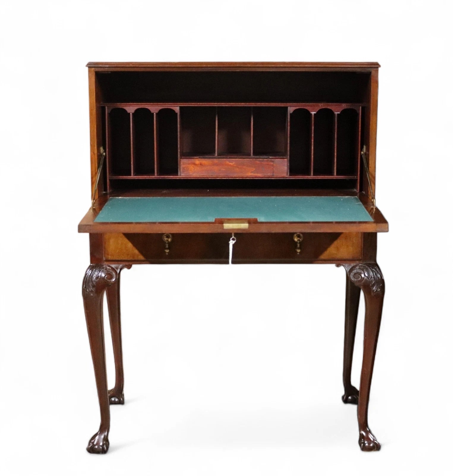 Victorian Antique Mahogany Queen Anne Style Writing Bureau C.1900