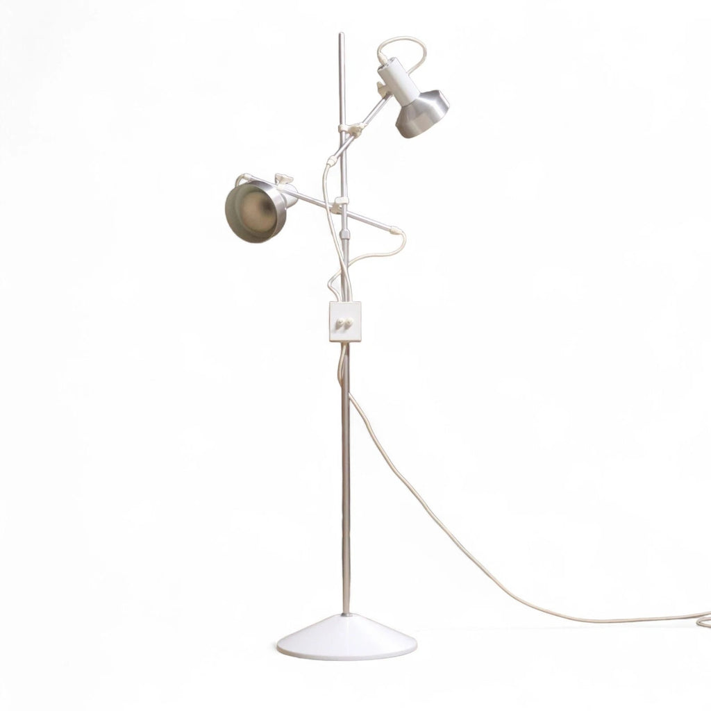 Mid Century Maclamp Style Twin Headed Spot Lamp Retro 1970s Floor Lamp
