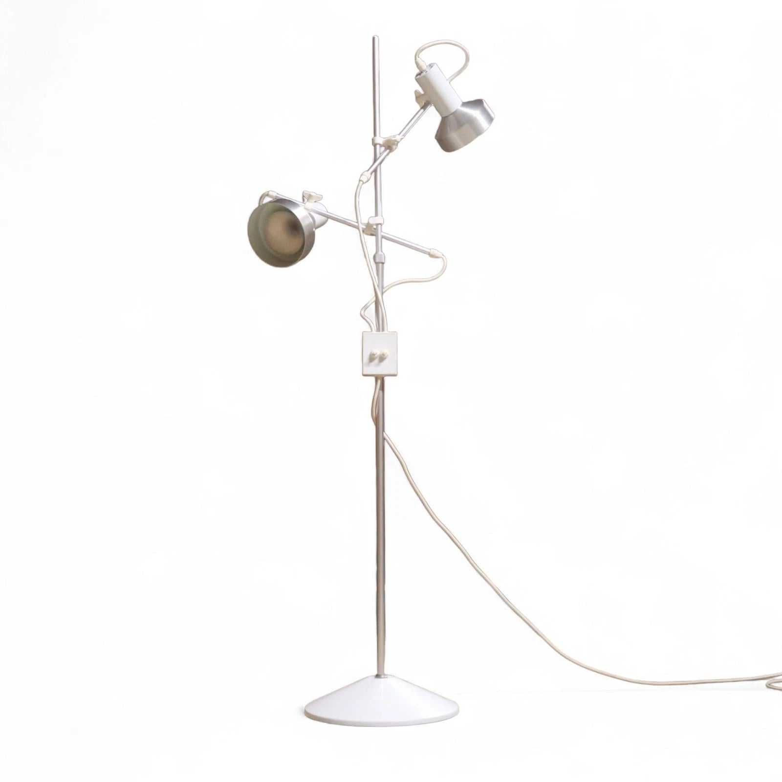 Mid Century Maclamp Style Twin Headed Spot Lamp Retro 1970s Floor Lamp