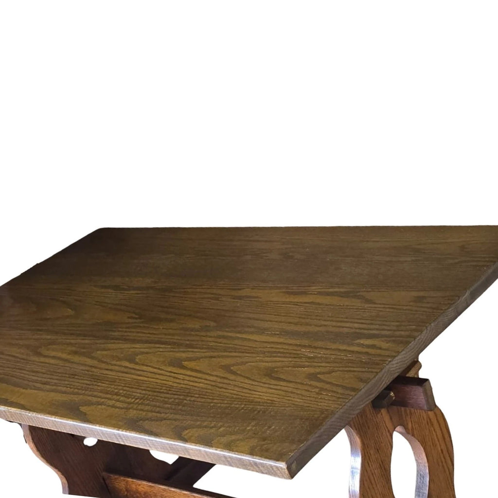 Vintage Oak Dining Table - 20th Century Trestle Style - Refectory Table
