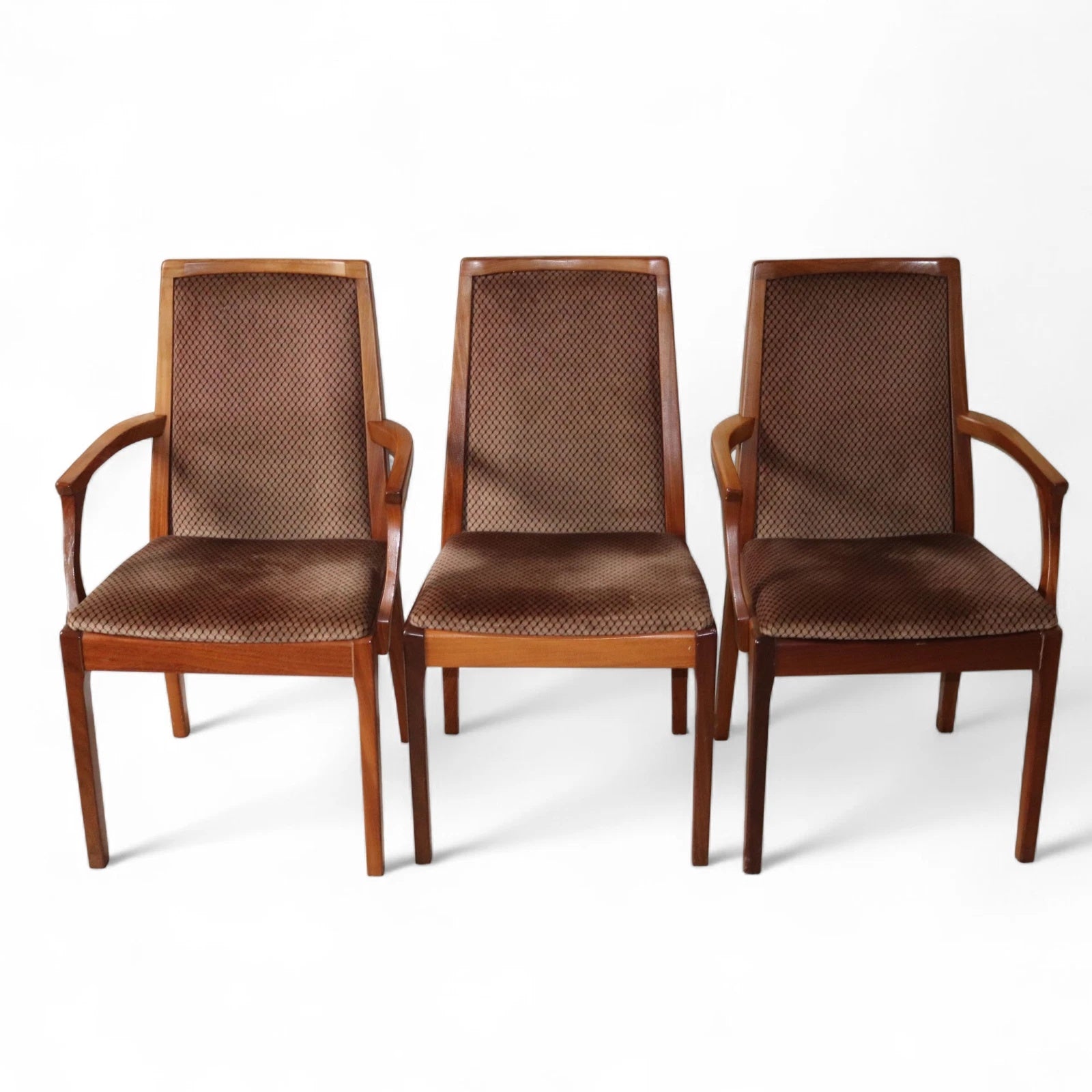 Set of 6 Mid Century Nathan Teak Dining Chairs - Including 2 carvers