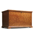 Antique Scumbled Pine Blanket Box - Early 20th Century Grain Painted Chest