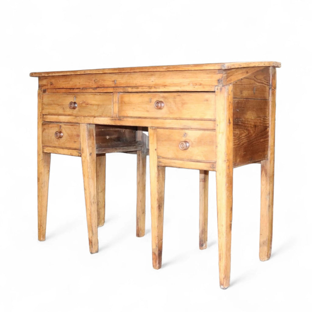 Victorian Antique Pine Clerks Desk Sloped Top Standing Desk