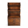 Vintage Ercol Elm Waterfall Open Bookcase - Blue Label