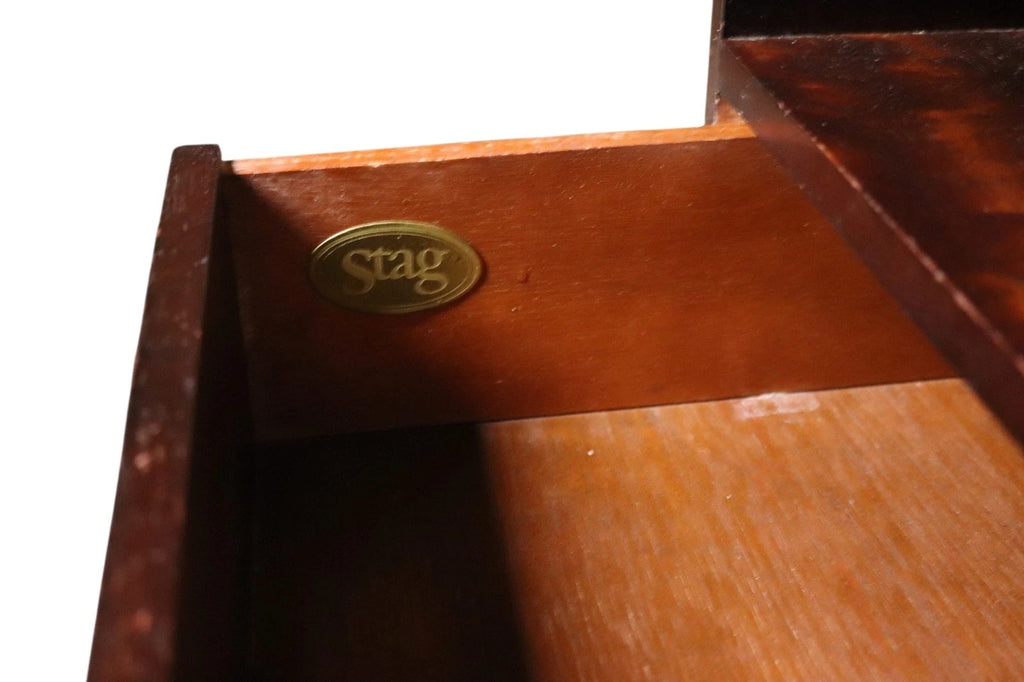 Vintage Pair Of Stag Minstrel Bedside Cabinets / Tables
