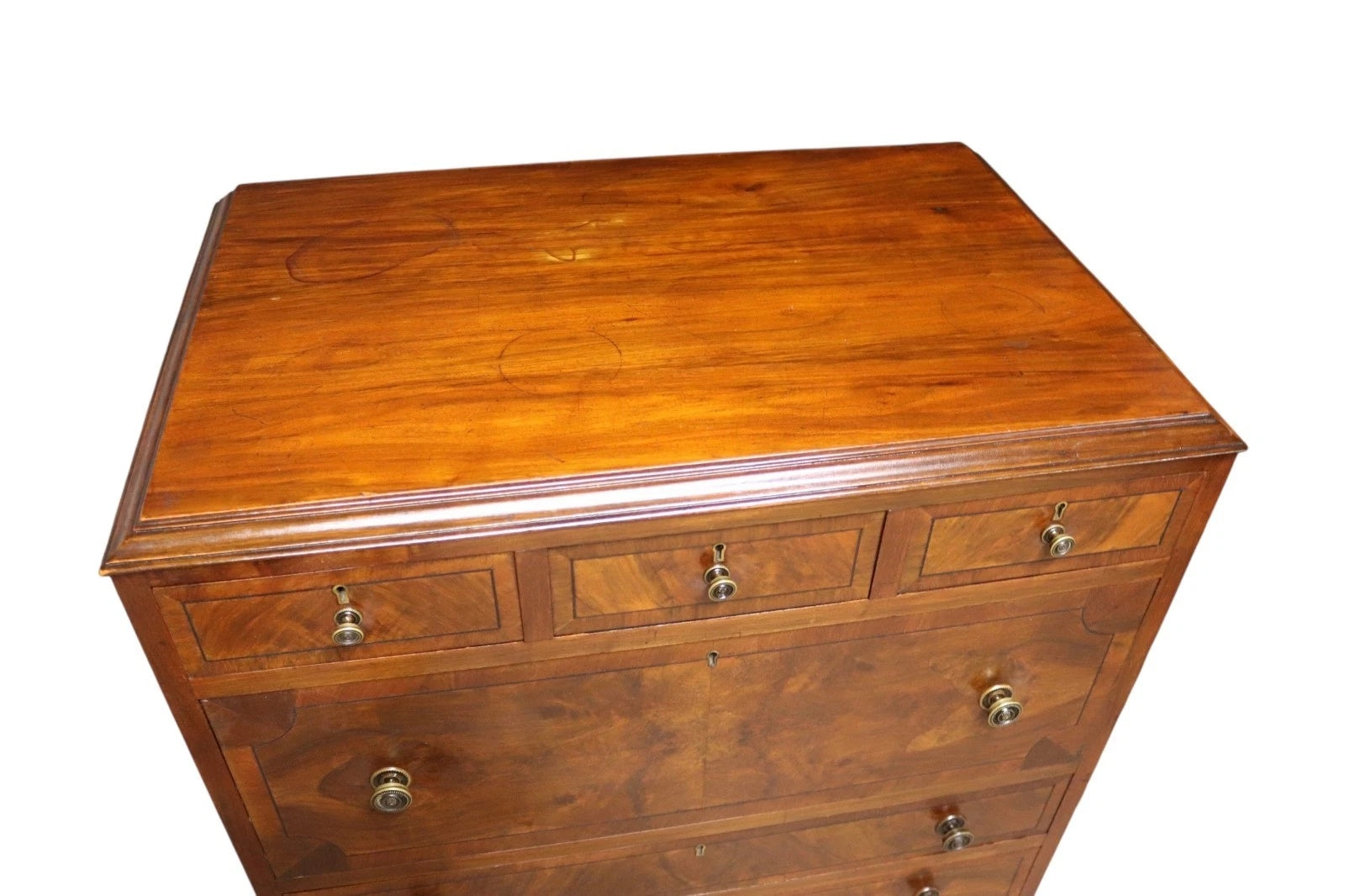 19thC Walnut Secretaire Chest George II Style Bureau Desk Antique Drawers