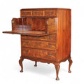 19thC Walnut Secretaire Chest George II Style Bureau Desk Antique Drawers