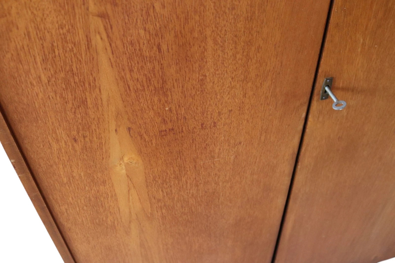 Mid Century Teak Newcraft Home Office Magic Box Style Foldaway Desk Cabinet