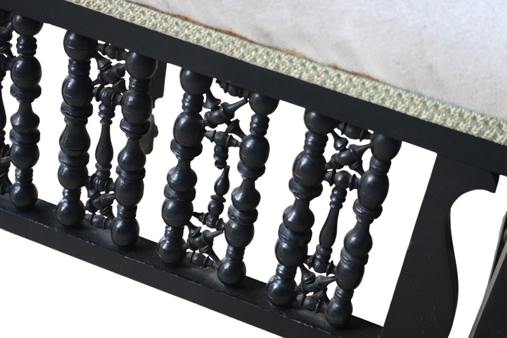 Antique Edwardian Ebonised Corner Chair / Armchair