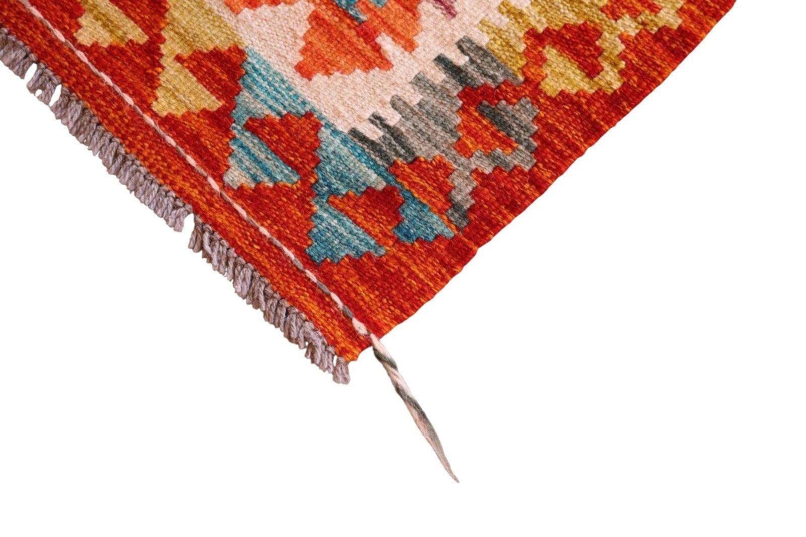 Vintage Afghan Chobi Kilim - Hand-Spun Wool Tribal Rug