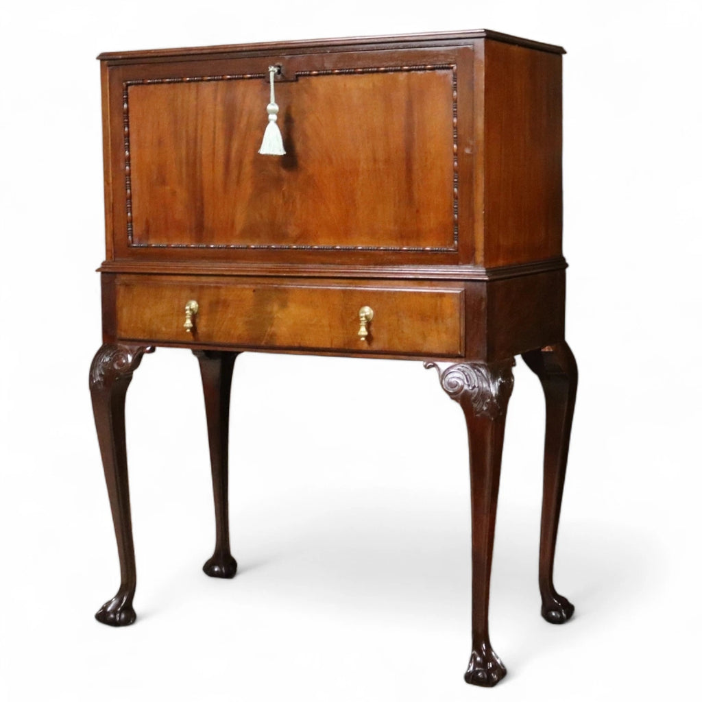 Victorian Antique Mahogany Queen Anne Style Writing Bureau C.1900