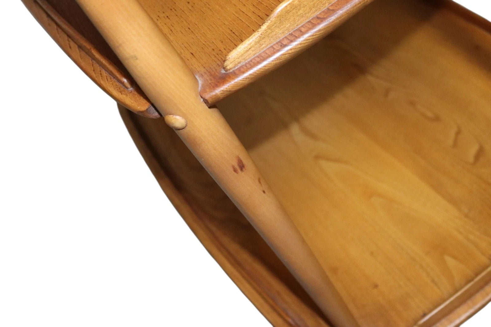Vintage Ercol Elm & Beech Drinks Trolley 3 Tier Tea / Serving Trolley