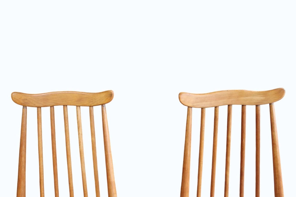 Set Of 4 Mid Century Ercol Goldsmith Dining Chairs - Elm & Beech 1960s